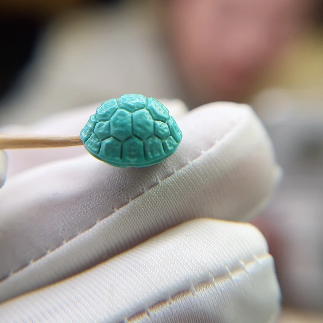 绿松石珠宝奇石未镶嵌8.7宽