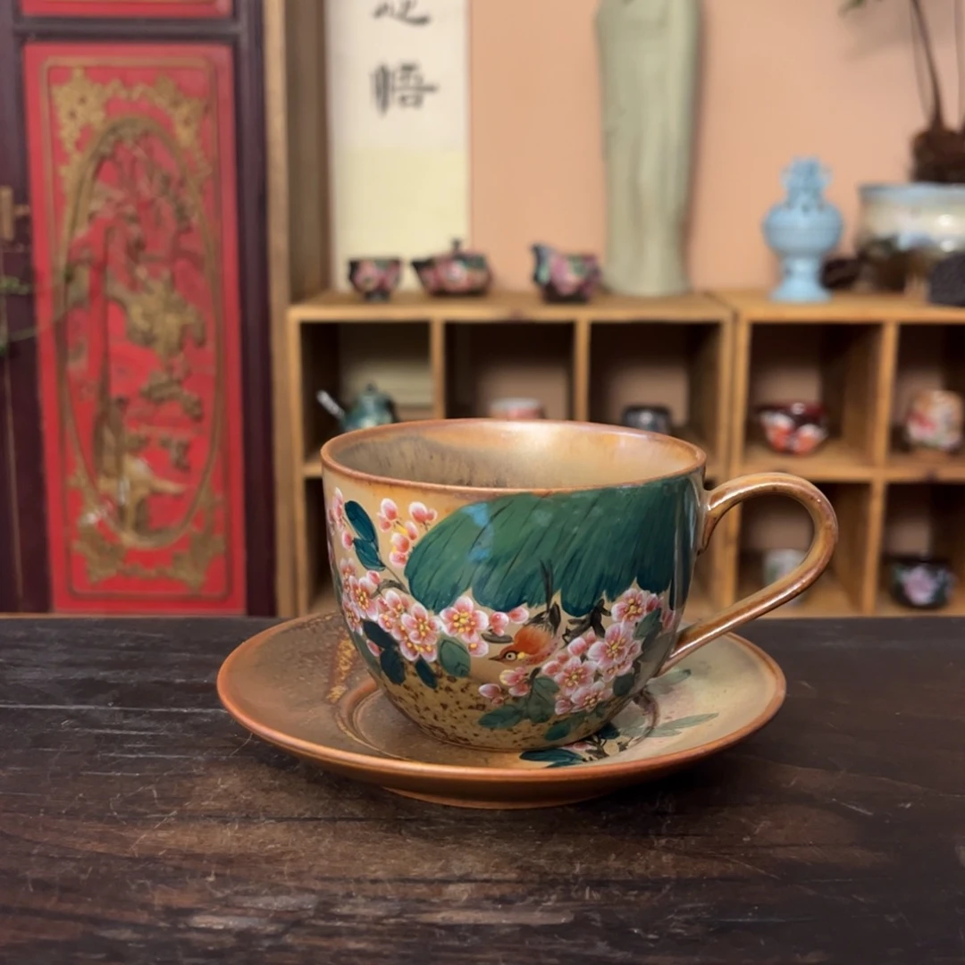 柴烧纯手工手绘陶瓷
