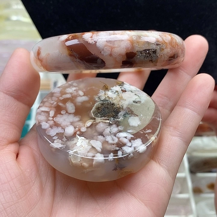 玛瑙/玉髓未镶嵌手镯玛瑙套镯57➕