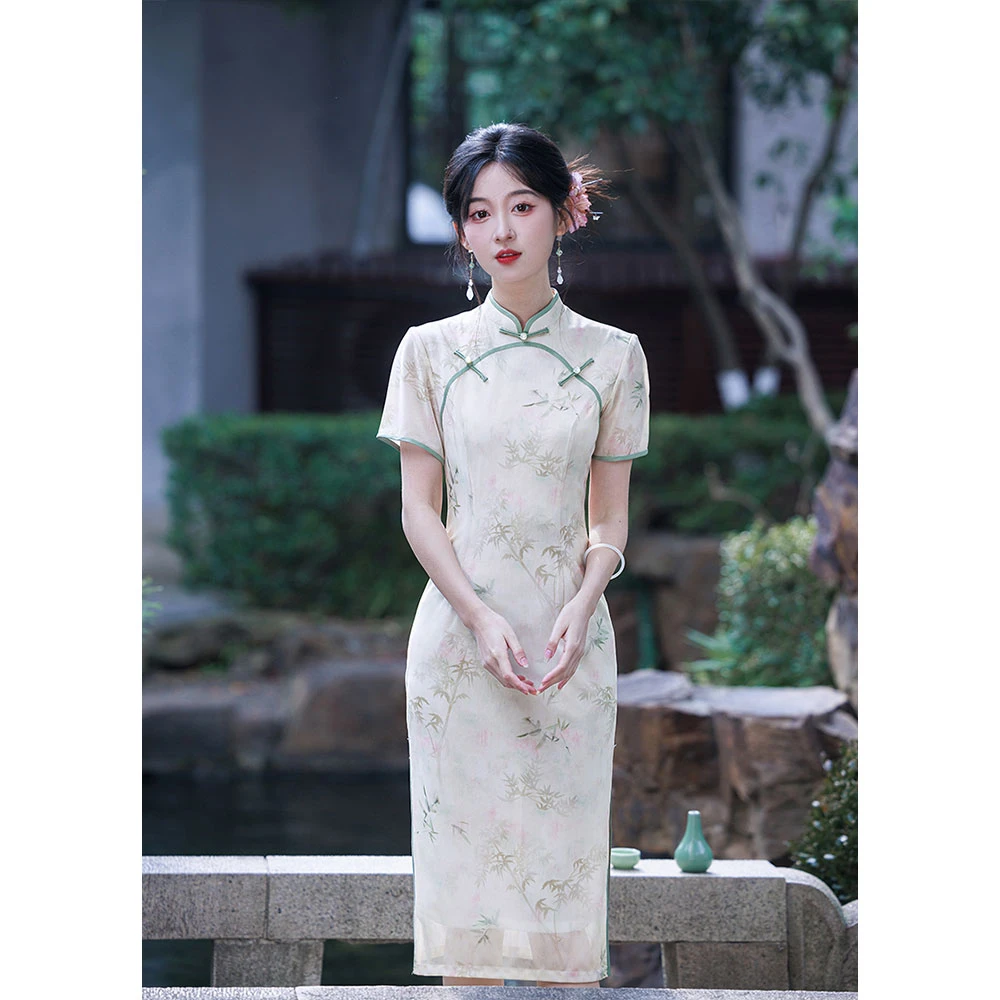 旗袍2025新款夏季改良年轻款少女小个子新中式连衣裙日常可穿修身