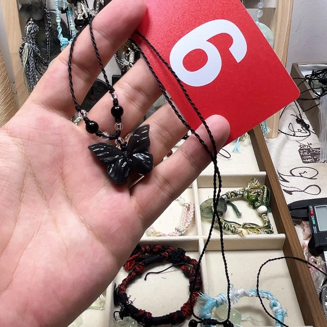 蛇纹石玉合金颈饰