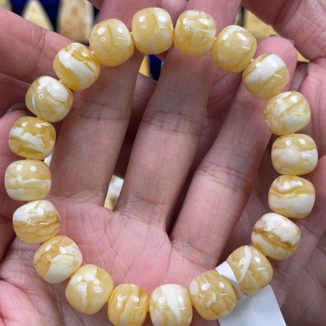 裸石蜜蜡未镶嵌琥珀蜜蜡手串卡11mm