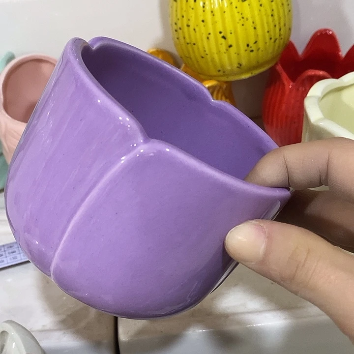 陶盆有孔 瑕疵针孔漏釉介意勿拍外口 10外高8