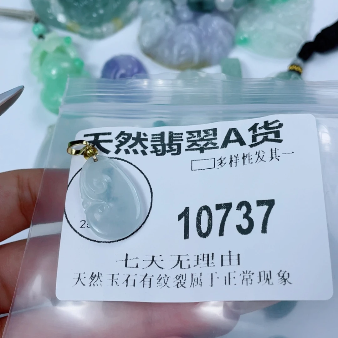 翡翠未镶嵌颈饰10737