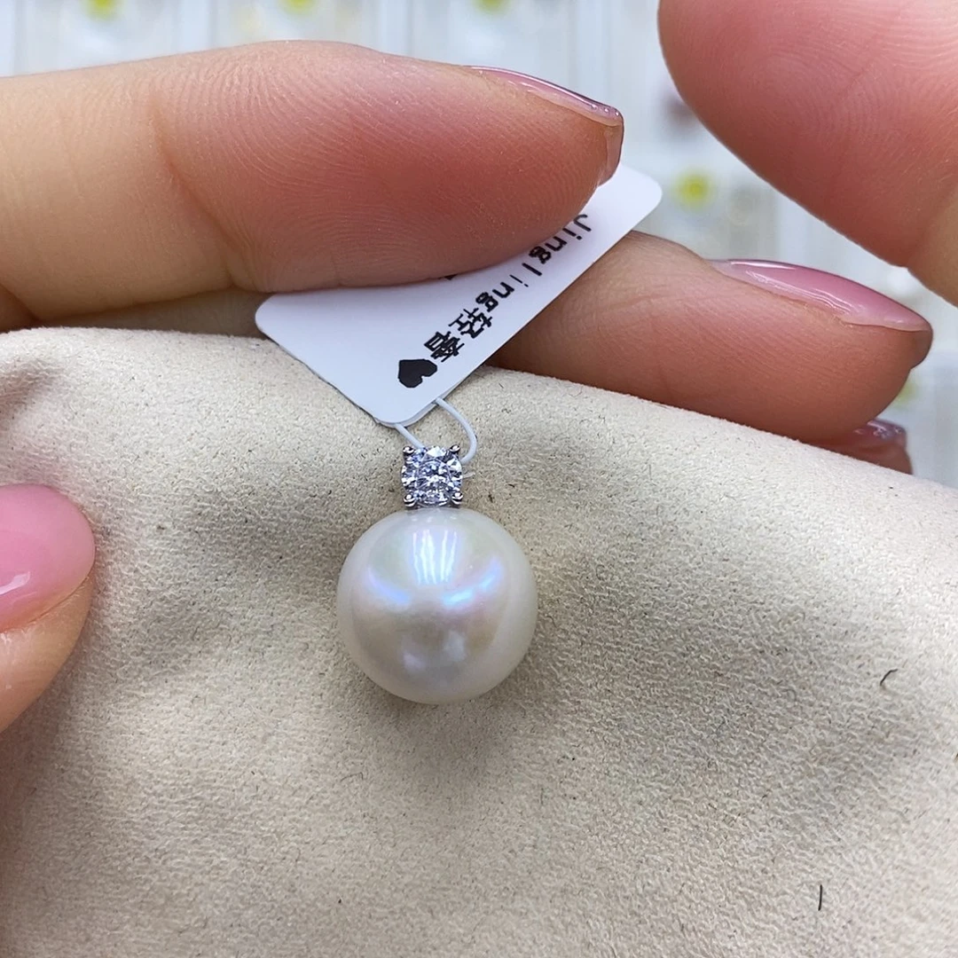 吊坠(赠链)淡水珍珠银S925镶嵌