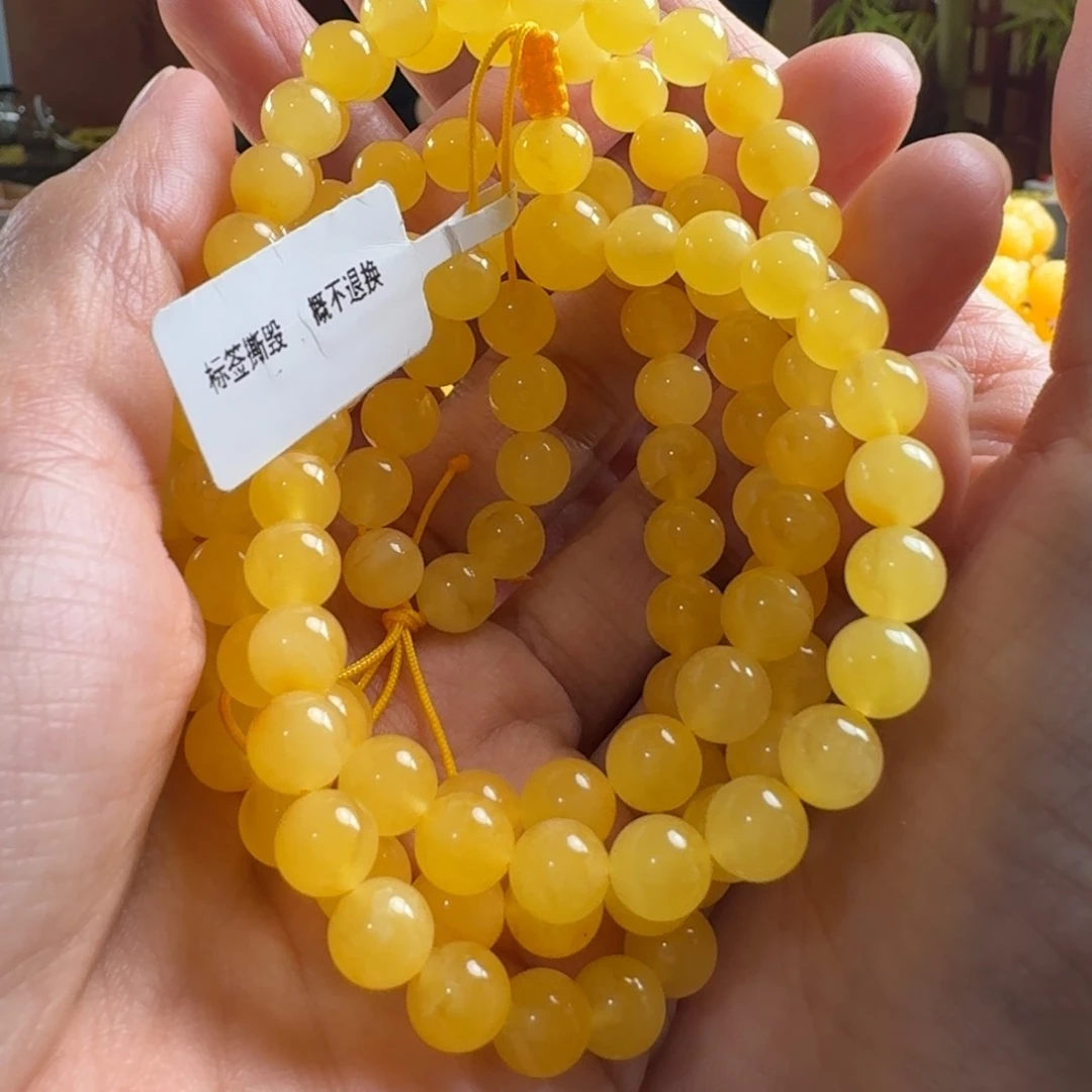 蜜蜡毛衣链未镶嵌