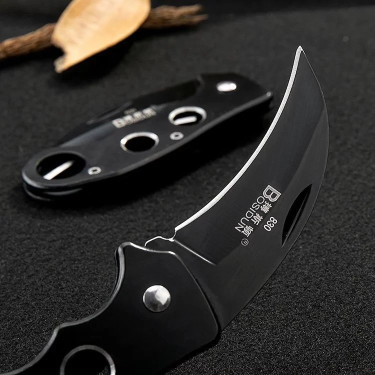 便携迷你高硬度小刀露营必备野外防身弯刀户外折叠刀具多用途爪子