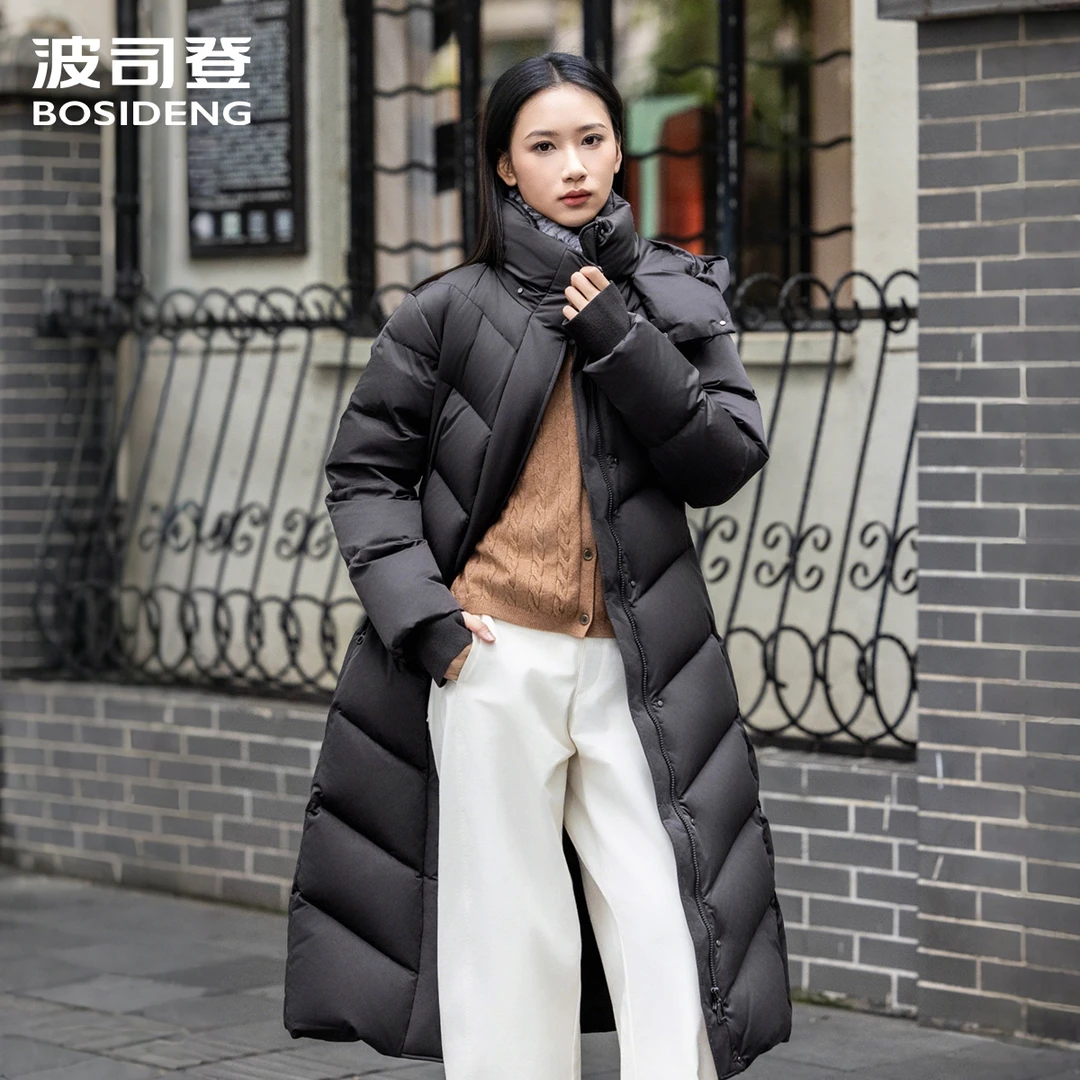 【波司登90鹅绒】2025冬季高级产品线AREAL时尚长款保暖羽绒服