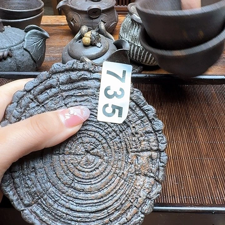 纯手工制作粗陶茶具溪****品