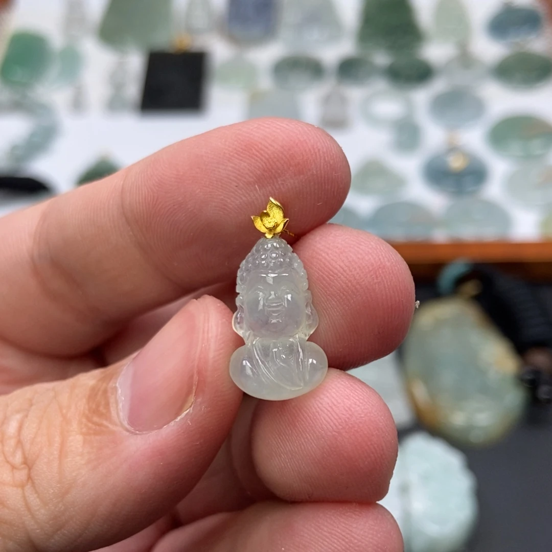 翡翠未镶嵌颈饰宝宝佛   天然缅甸A货翡翠