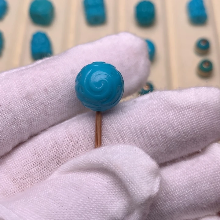 绿松石未镶嵌绿松石博古12.8