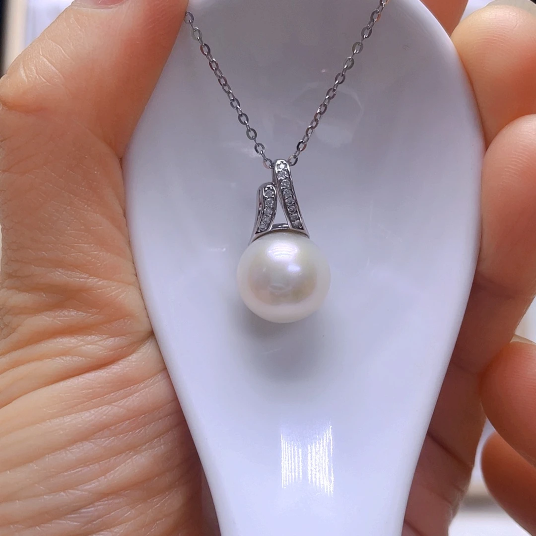 糖***芯吊坠(赠链)淡水珍珠银S925镶嵌