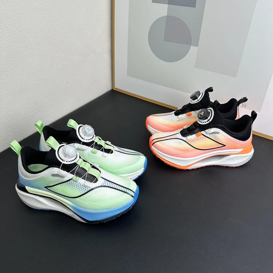 春夏新款中大童青少年旋钮运动跑步鞋2508