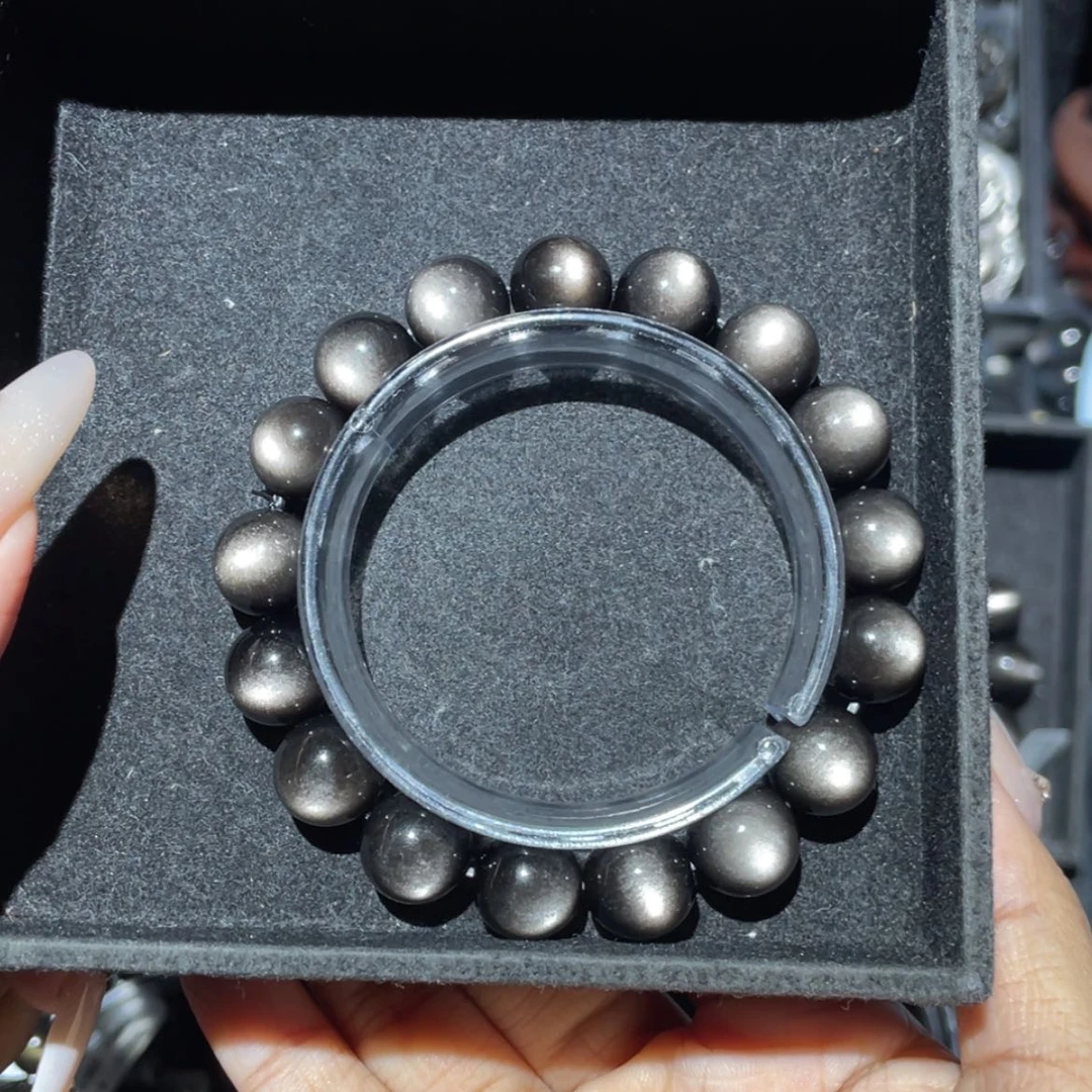 【闪购商品】未镶嵌黑曜岩手串K****°