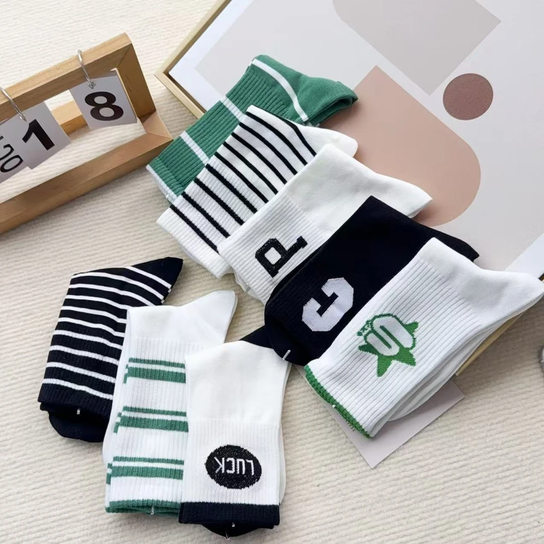 NK001130 10双运动休闲字母简约中筒袜
