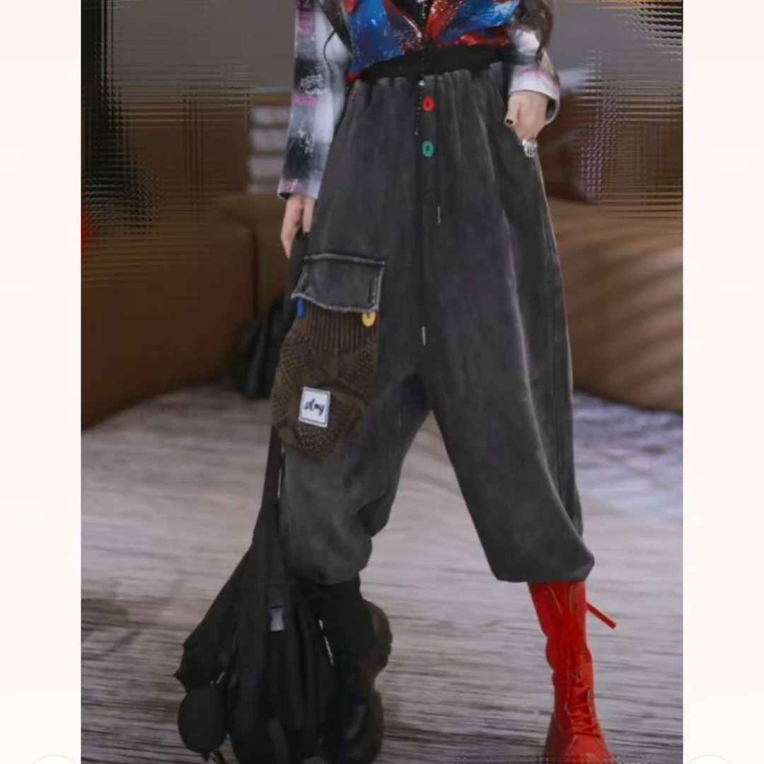 98073-2#欧货重工春款新款休闲裤(不加绒）