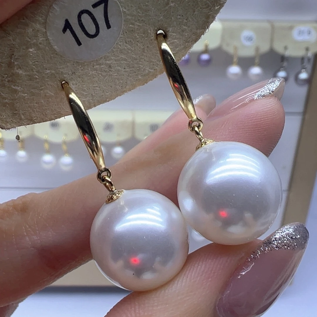 银S925镶嵌淡水珍珠耳饰
