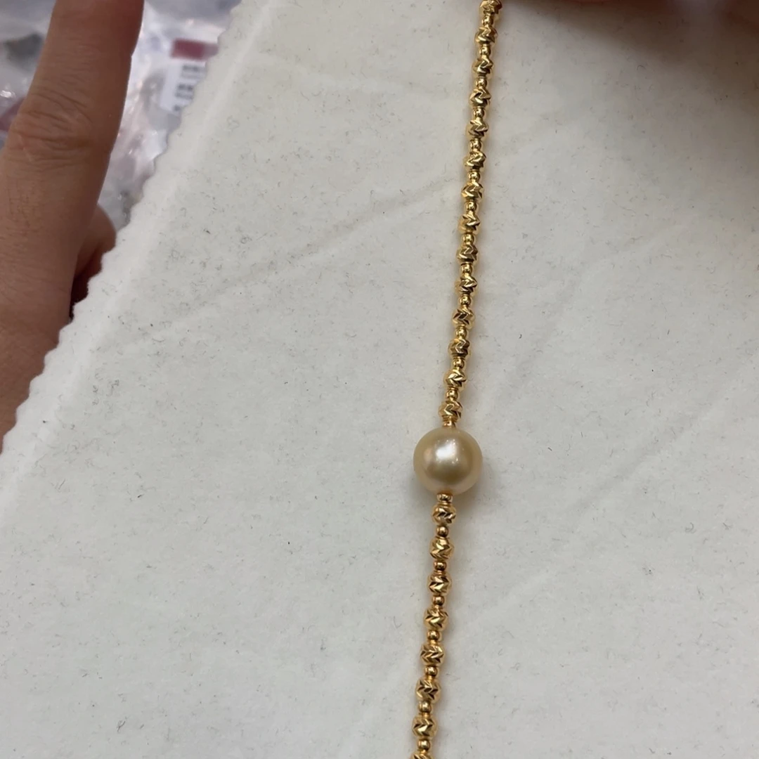 海水珍珠手绳银S925镶嵌