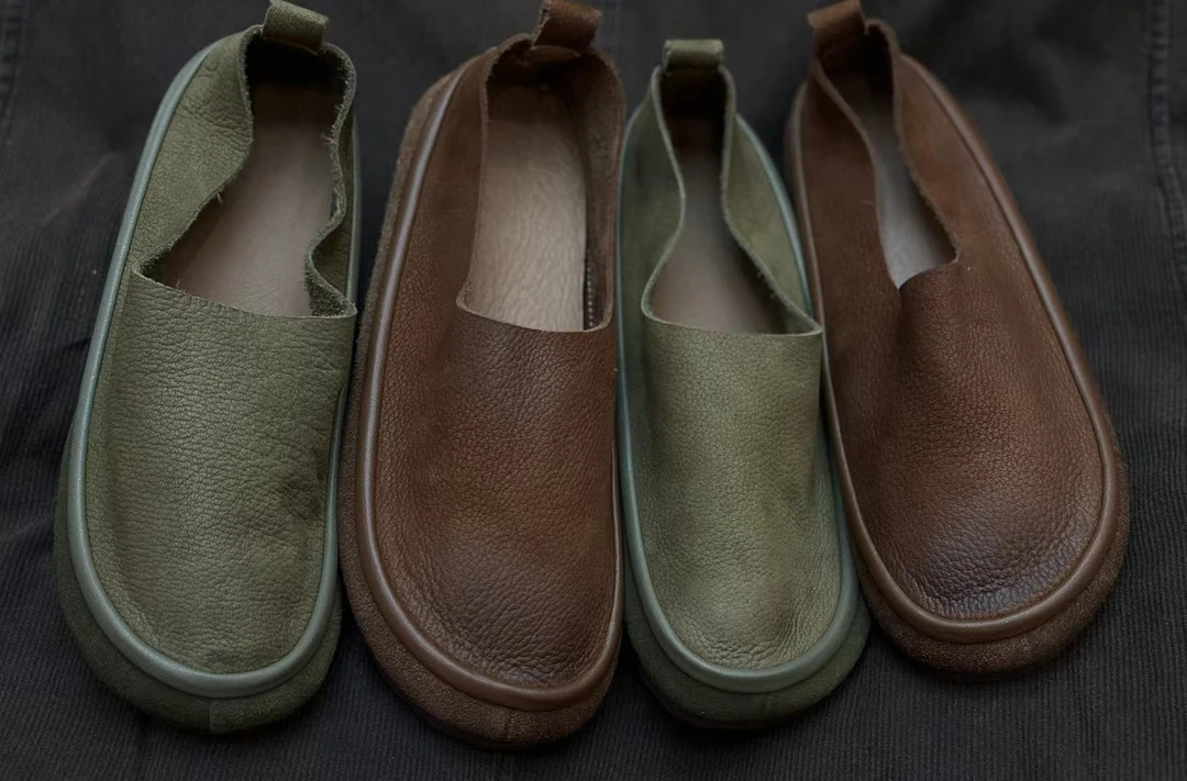 【大漂亮推荐】疯子张2025年新款休闲百搭复古时尚牛皮鞋#750-2