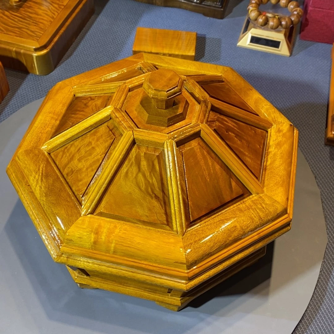 楠木金丝楠木小叶八角果盘