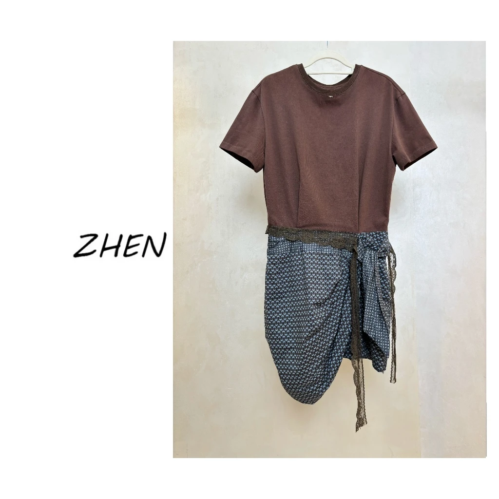 【ZHEN】25K00770 2025新款时尚气质修身显瘦小众设计连衣裙女