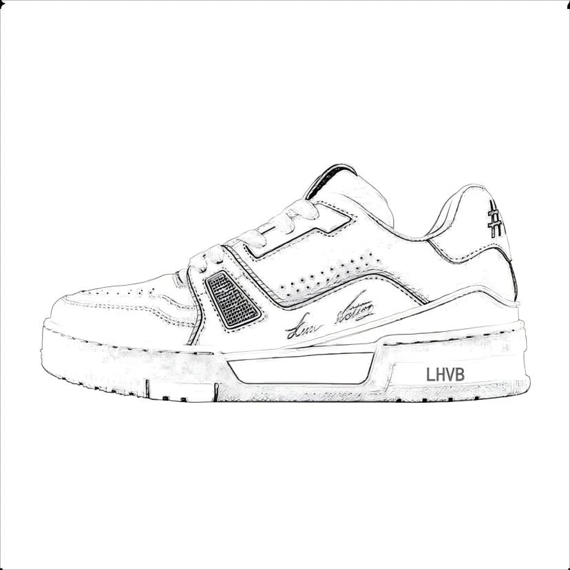 LHVB百搭款水泥牛仔小白鞋四季百搭时尚透气男女同款增高ins风格