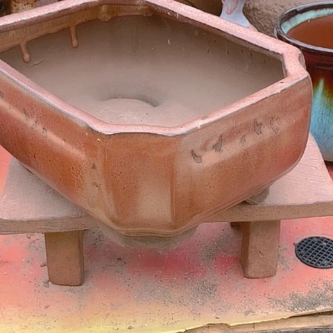 紫砂花盆长27宽20高度11瑕疵