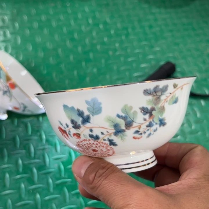 瓷片花神4.5寸碗六个哇塞