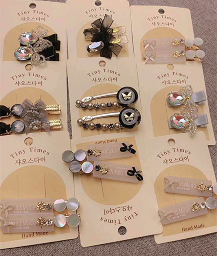 1号链接A100-A200式女生女士发夹重工轻奢百搭夹子