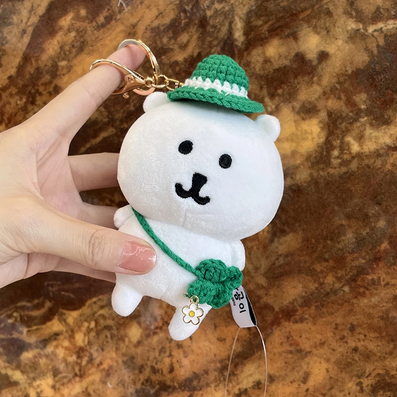 【四叶草自嘲熊】【哭唧唧自嘲熊】白熊可爱背包自嘲熊挂件约10cm