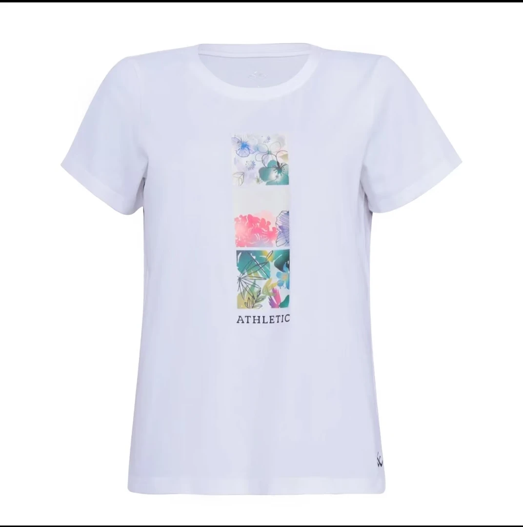 向尚运动女短袖T恤白5351紫5352黑5350