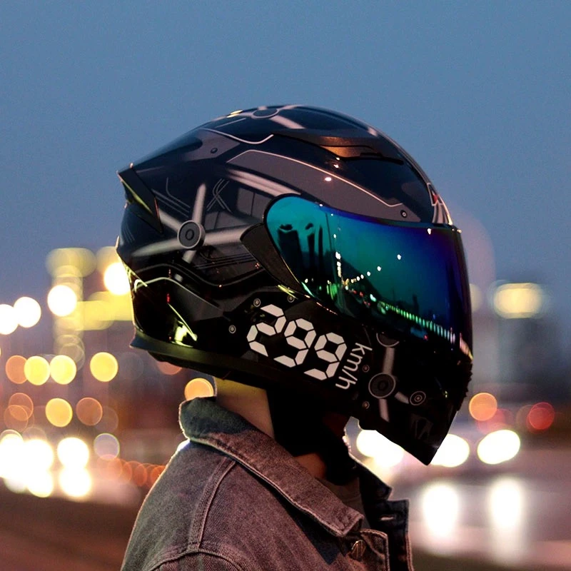 【送蓝牙】艾狮摩托车头盔男女揭面盔摩旅半全盔四季新国标3C认证A1