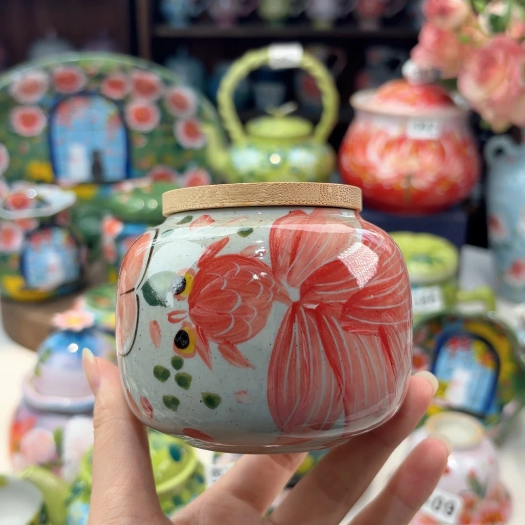 景德镇手绘高温釉下彩陶瓷茶具