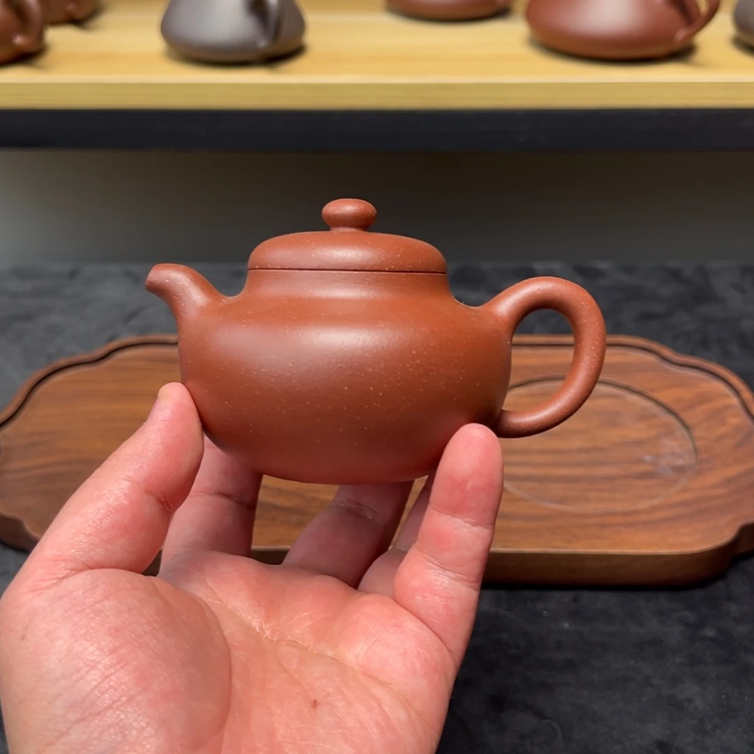 紫砂茶壶微瑕150cc底槽清柿圆