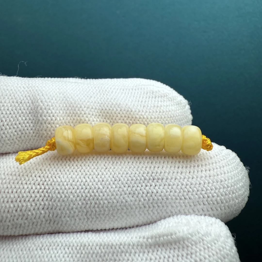 D1710天然蜜蜡 隔珠 6.3mm支持复检
