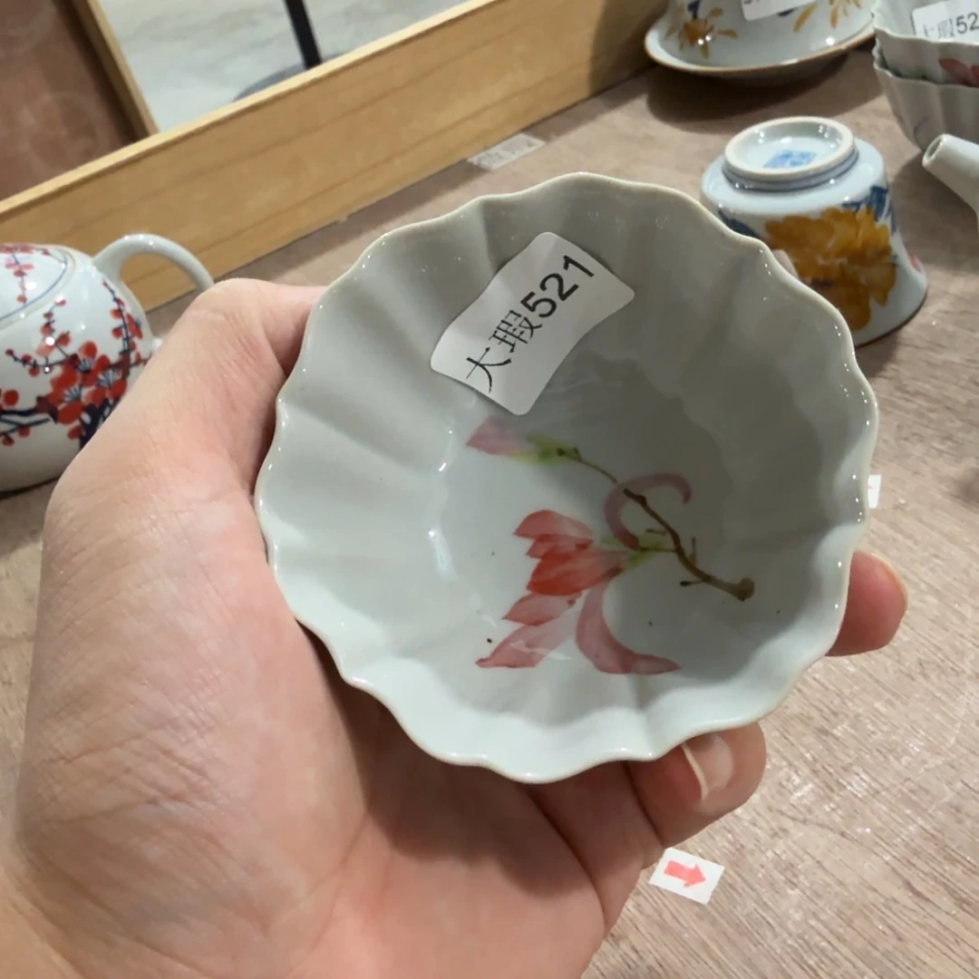 釉下手绘茶具微瑕
