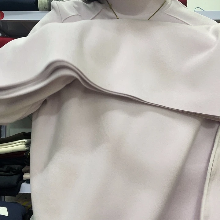 混纺紫色奶芙绒双层70厘米