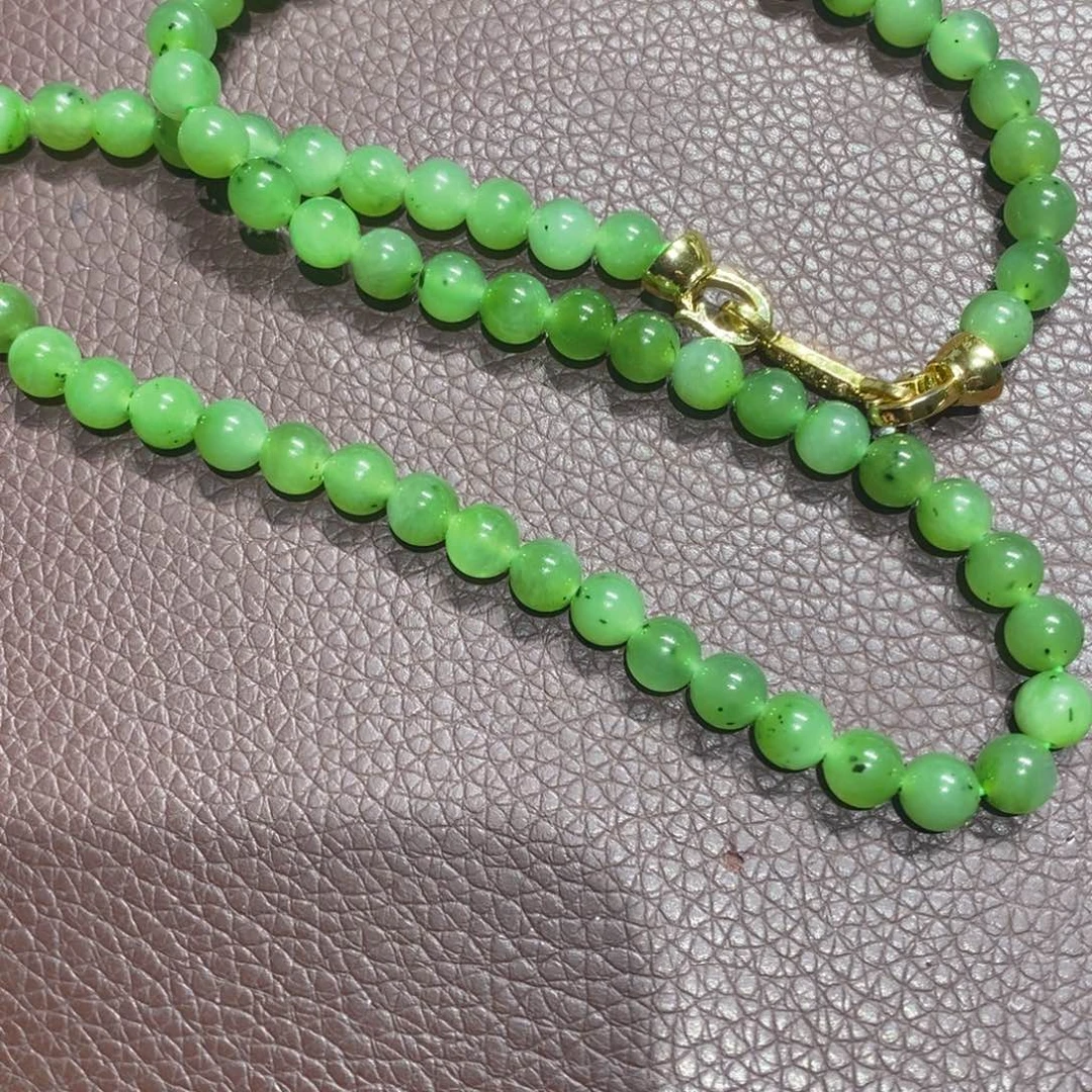 和田玉（碧玉）颈饰银S925镶嵌