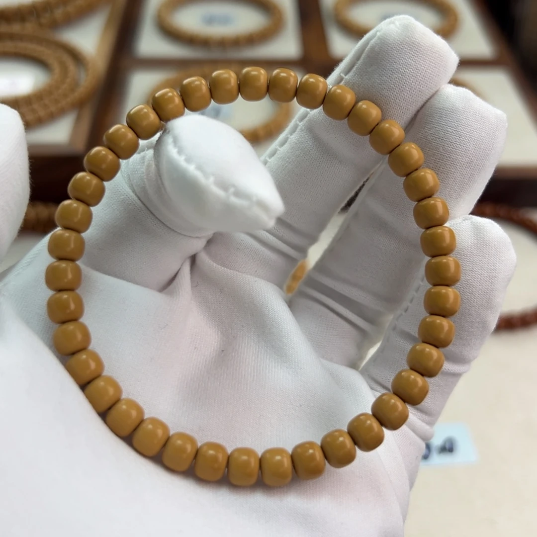 橄榄核手串6.0mm全无白老挝单圈