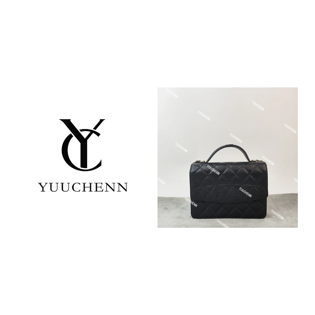 YUUCHENN/香奶奶同款【25C】进口牛皮18cm 黑色 HH6054