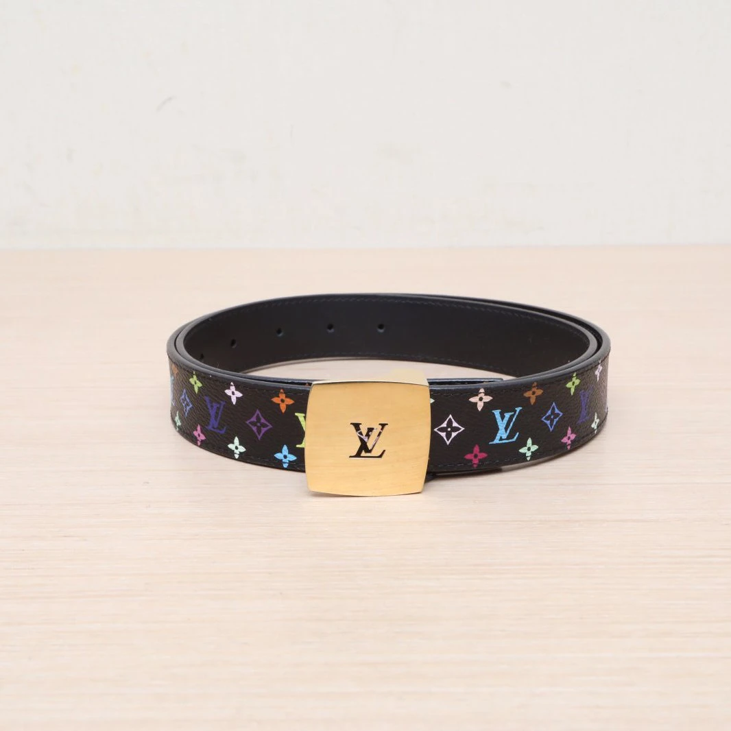 99新 LouisVuitton/路易威登 积分-188汤/P205951017/黑三彩腰带