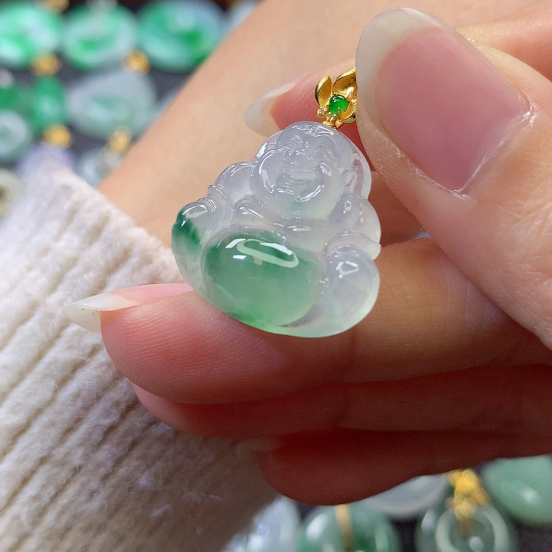 【闪购商品】吊坠(赠链)18K金镶嵌翡翠