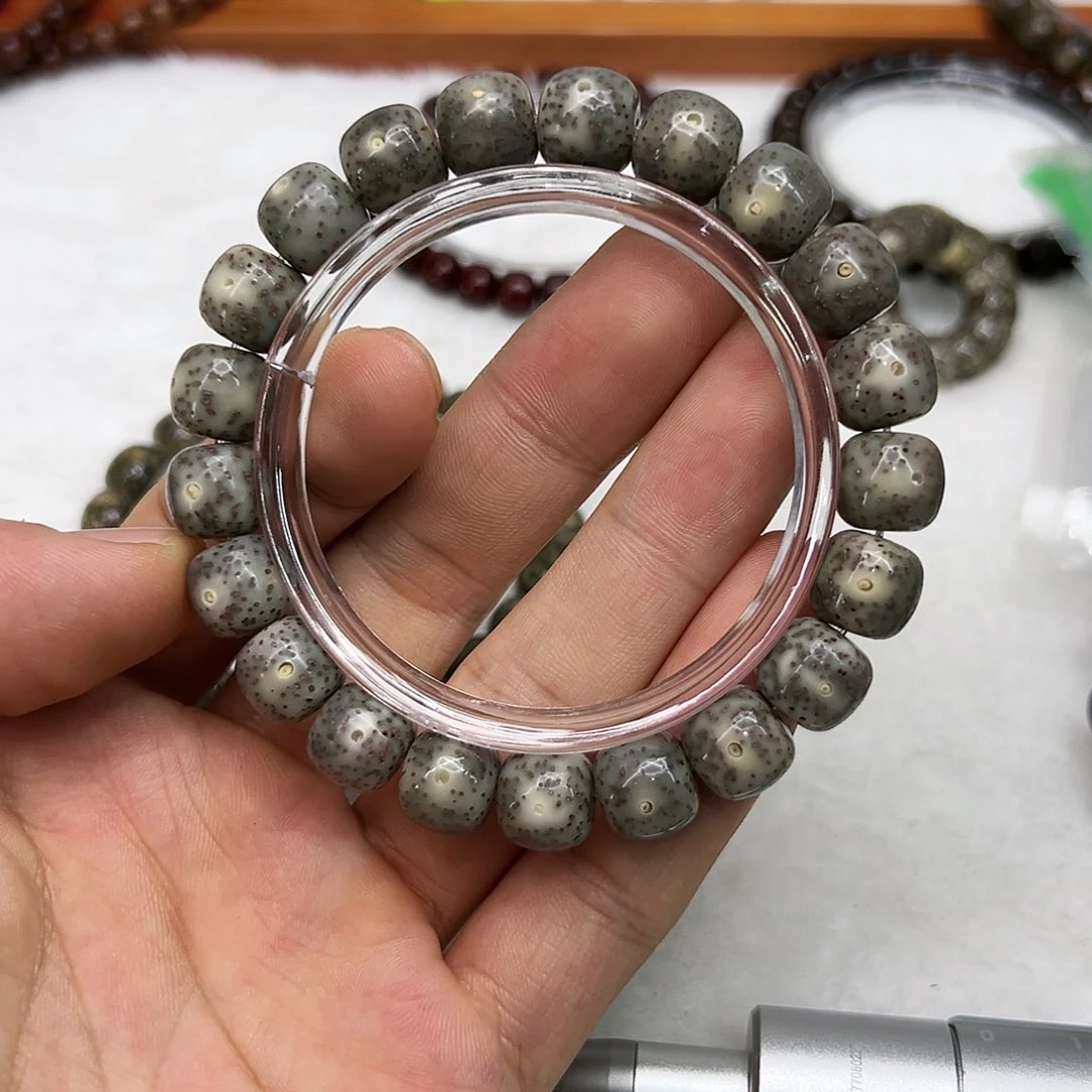 星月菩提手串苦**?40快乐星月菩提黑冰石玉星月菩提11