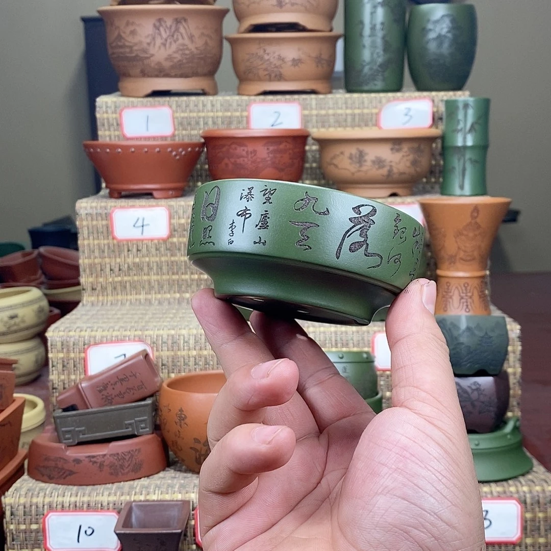 紫砂花盆我在等他