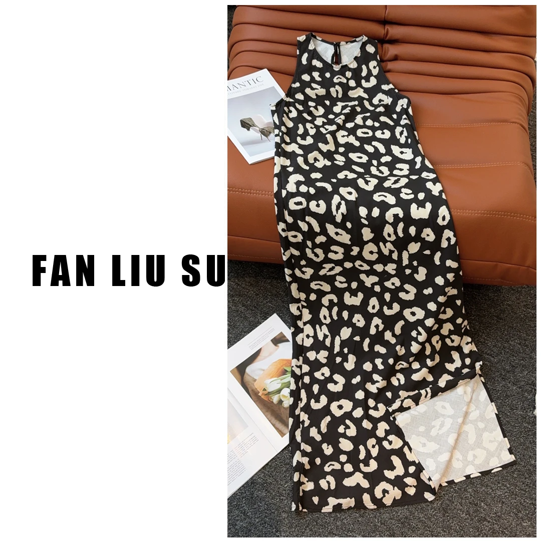 【FANLIUSU】时尚洋气百搭欧货吊带连衣裙长裙子女士夏季2025年新款