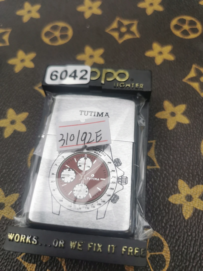 Zippo打火机回血92E拉丝带题材-6042