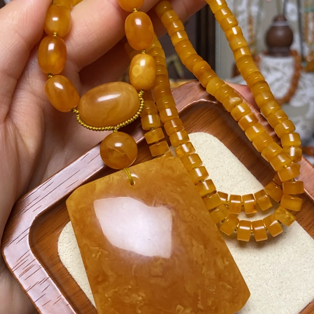 【闪购商品】蜜蜡颈饰未镶嵌项链