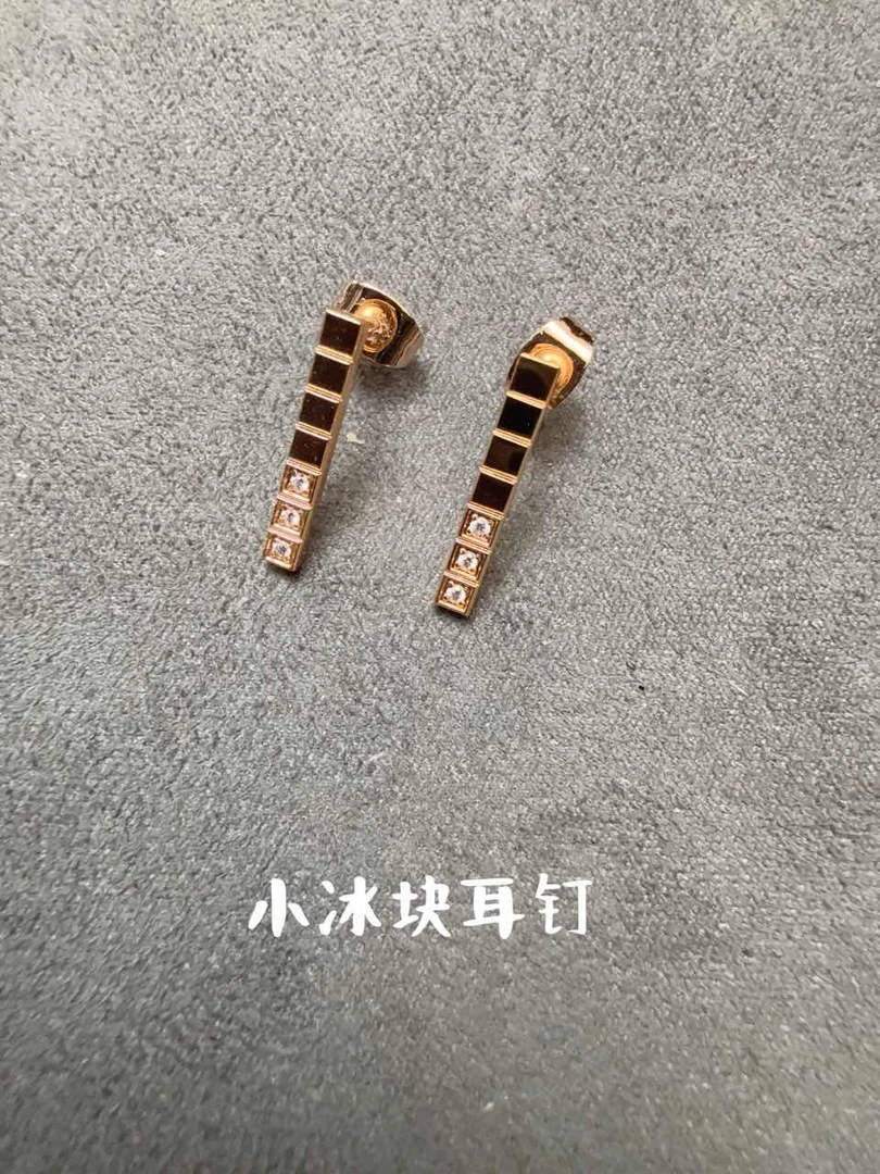 合金耳饰 V金高版本耳饰 小冰块耳钉 227