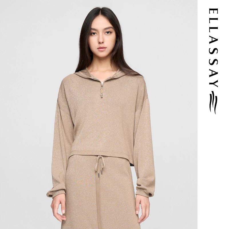 ELLASSAY歌力思2025早春高级简约慵懒亲肤舒适针织衫EWW361M09200