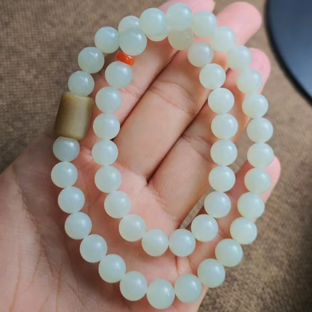 新疆和田玉白玉手串